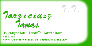 tarziciusz tamas business card